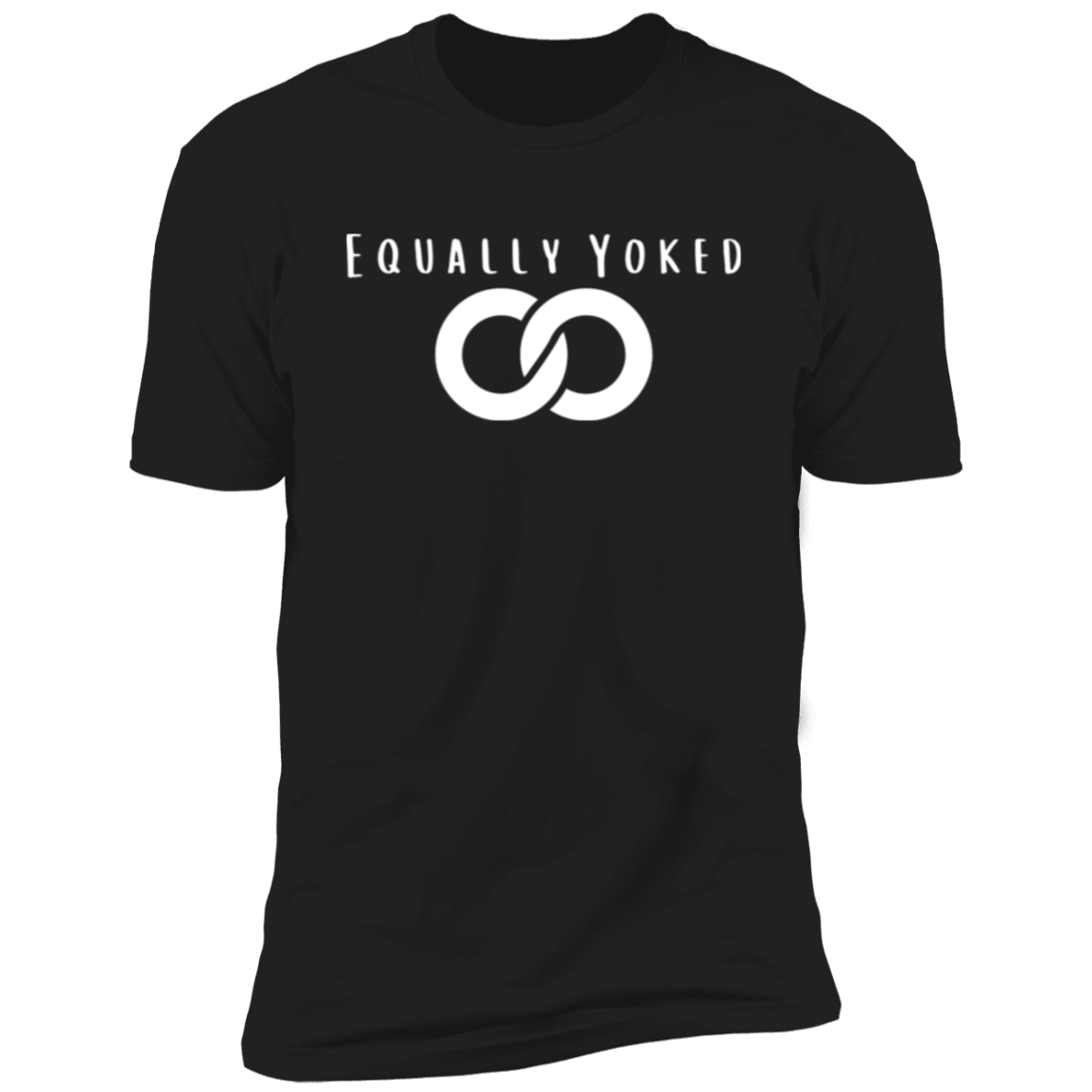 Men/Women Unisex "Equally Yoked" Premium Short Sleeve T-Shirt- Black