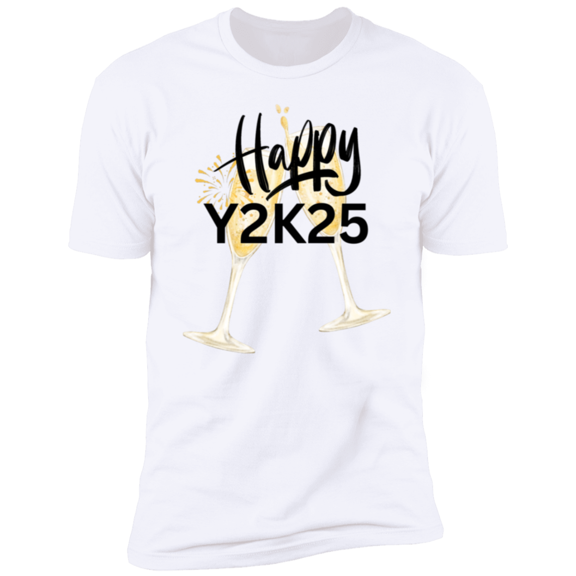 Men/Women Unisex "Happy Y2K25" Premium Short Sleeve T-Shirt