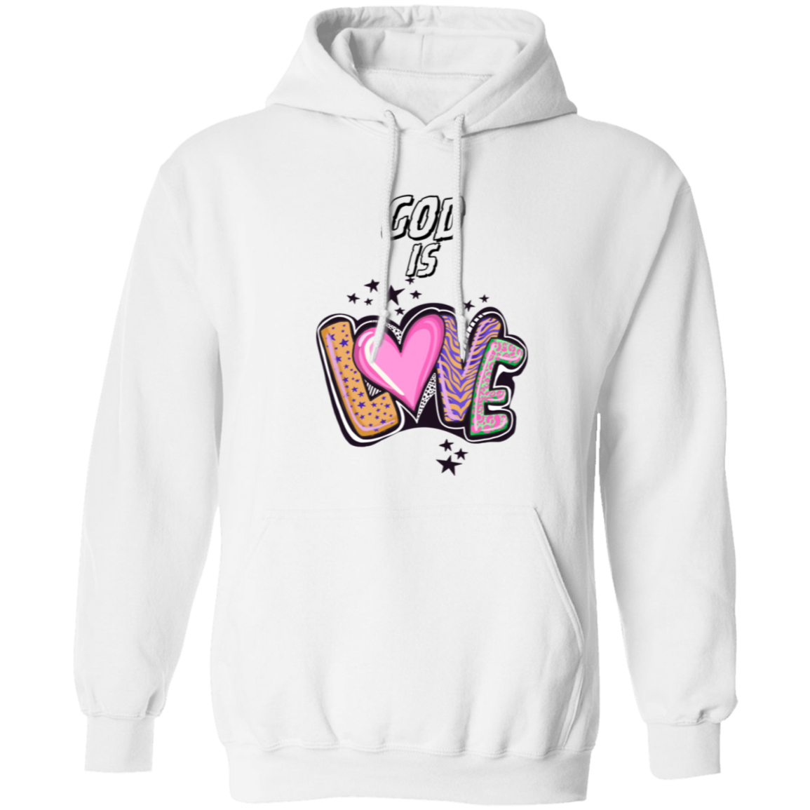 God is Love Pullover Hoodie 8 oz (Closeout)
