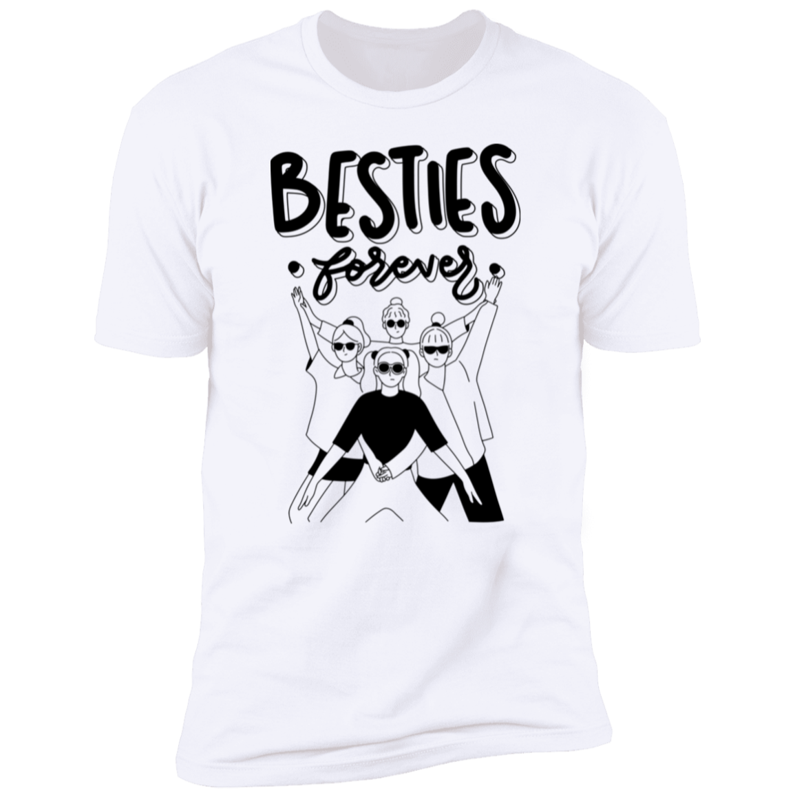 Women "BESTIES forever" Premium Fun Tee