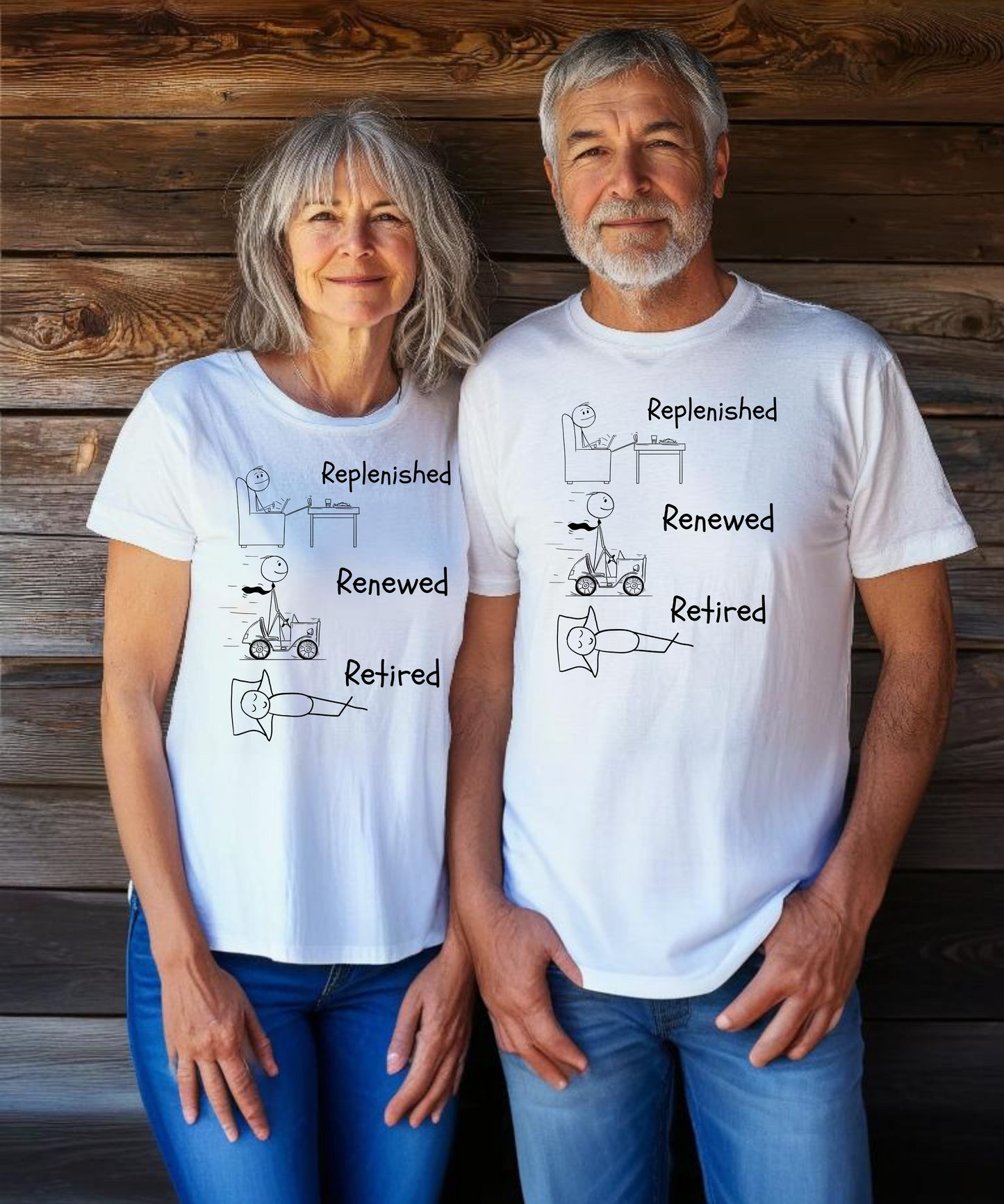 Men & Women Unisex Retired Couple Tees Premium Short Sleeve T-Shirt