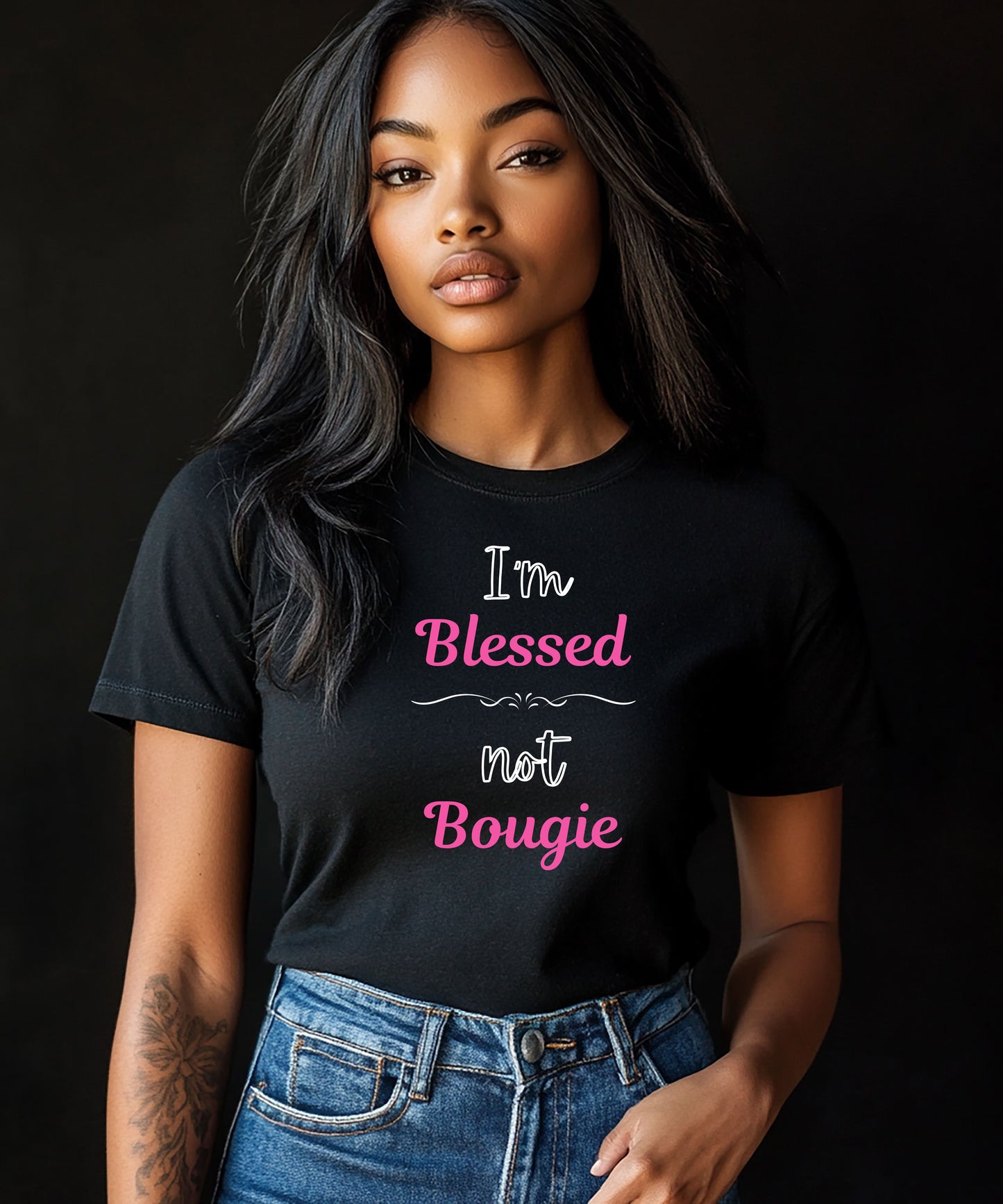 I'm Blessed not Bougie Women Jersey Short-Sleeve T-Shirt