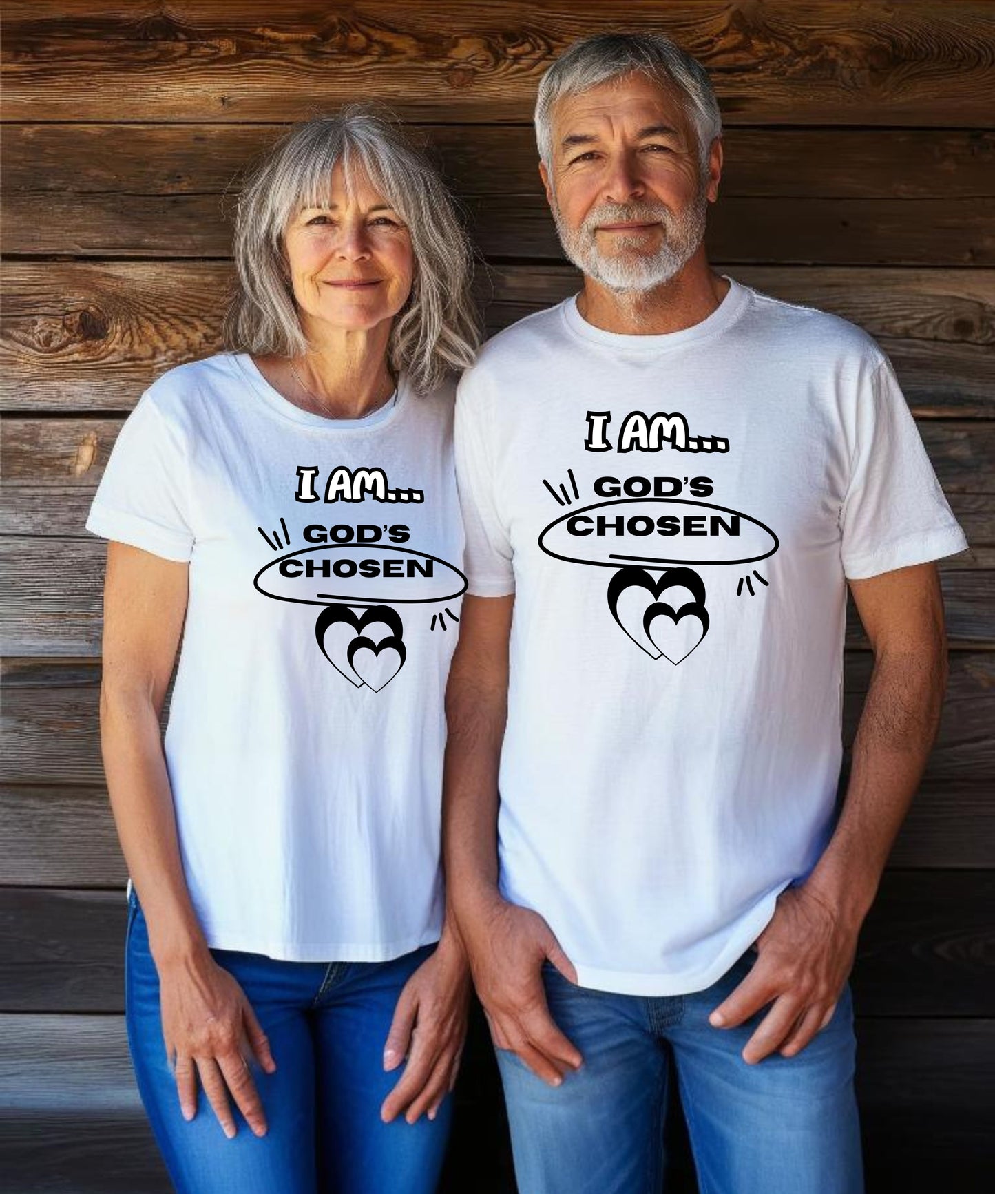 I Am... God's Chosen White w/ Black Print Unisex Jersey Short-Sleeve T-Shirt (Copy)