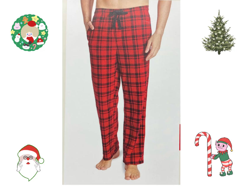LUCKY BRAND Men's Christmas Chili Pepper Sleep Fleece Pant