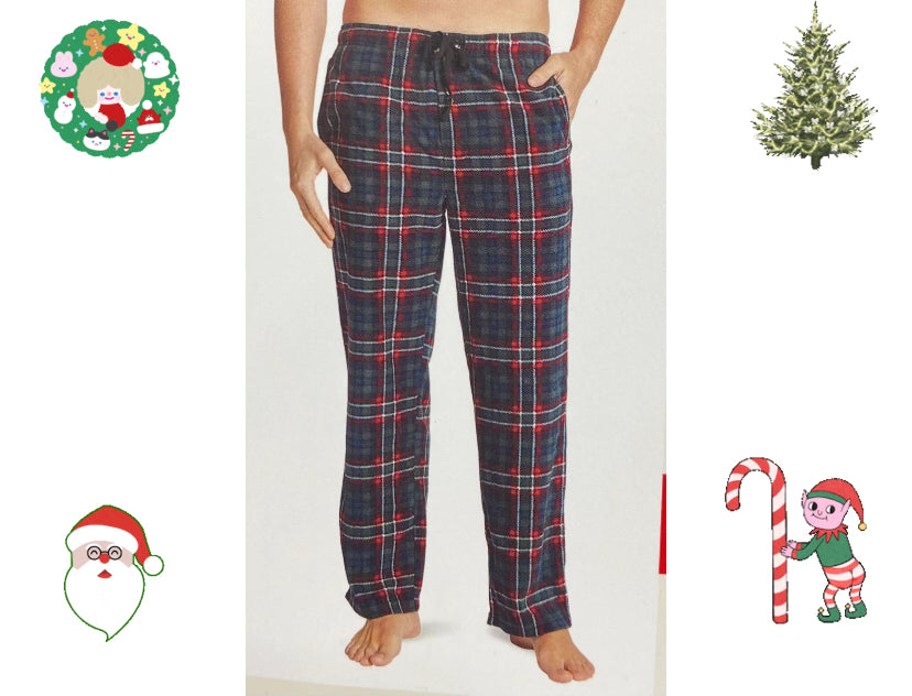 LUCKY BRAND Men's Christmas Mallard Green Sleep Fleece Pant