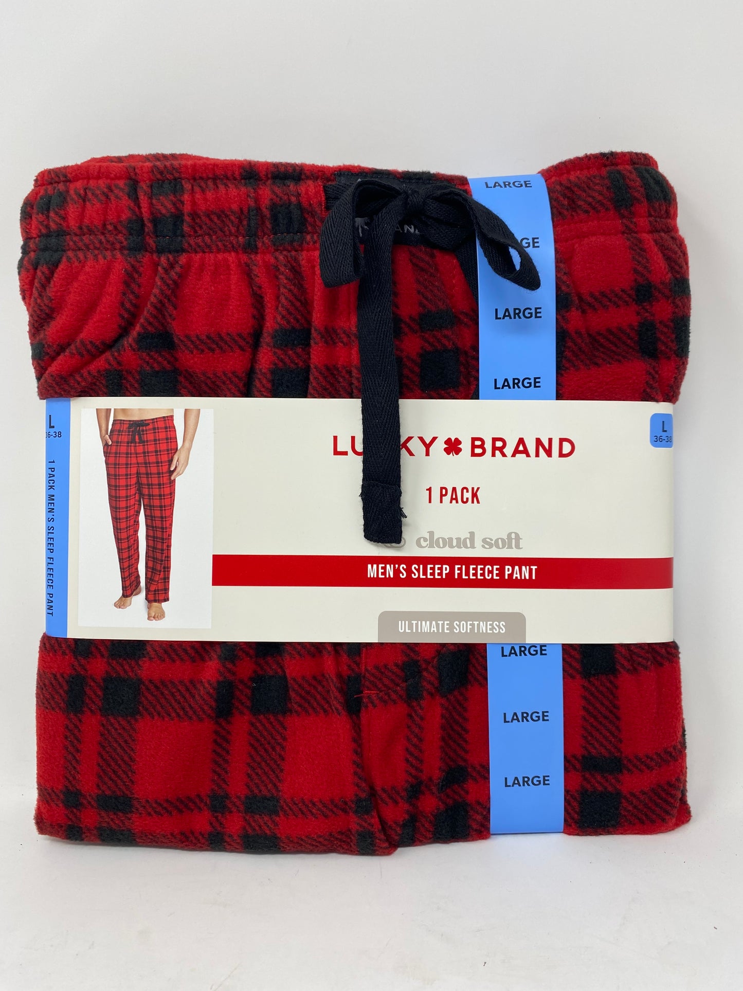 LUCKY BRAND Men's Christmas Chili Pepper Sleep Fleece Pant