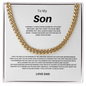 To My Son the Man Cuban Link Chain