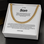 To My Son the Man Cuban Link Chain