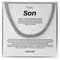 To My Son the Man Cuban Link Chain