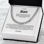 To My Son the Man Cuban Link Chain