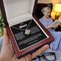 To My Mom a Woman of Faith Crown Pendant Necklace