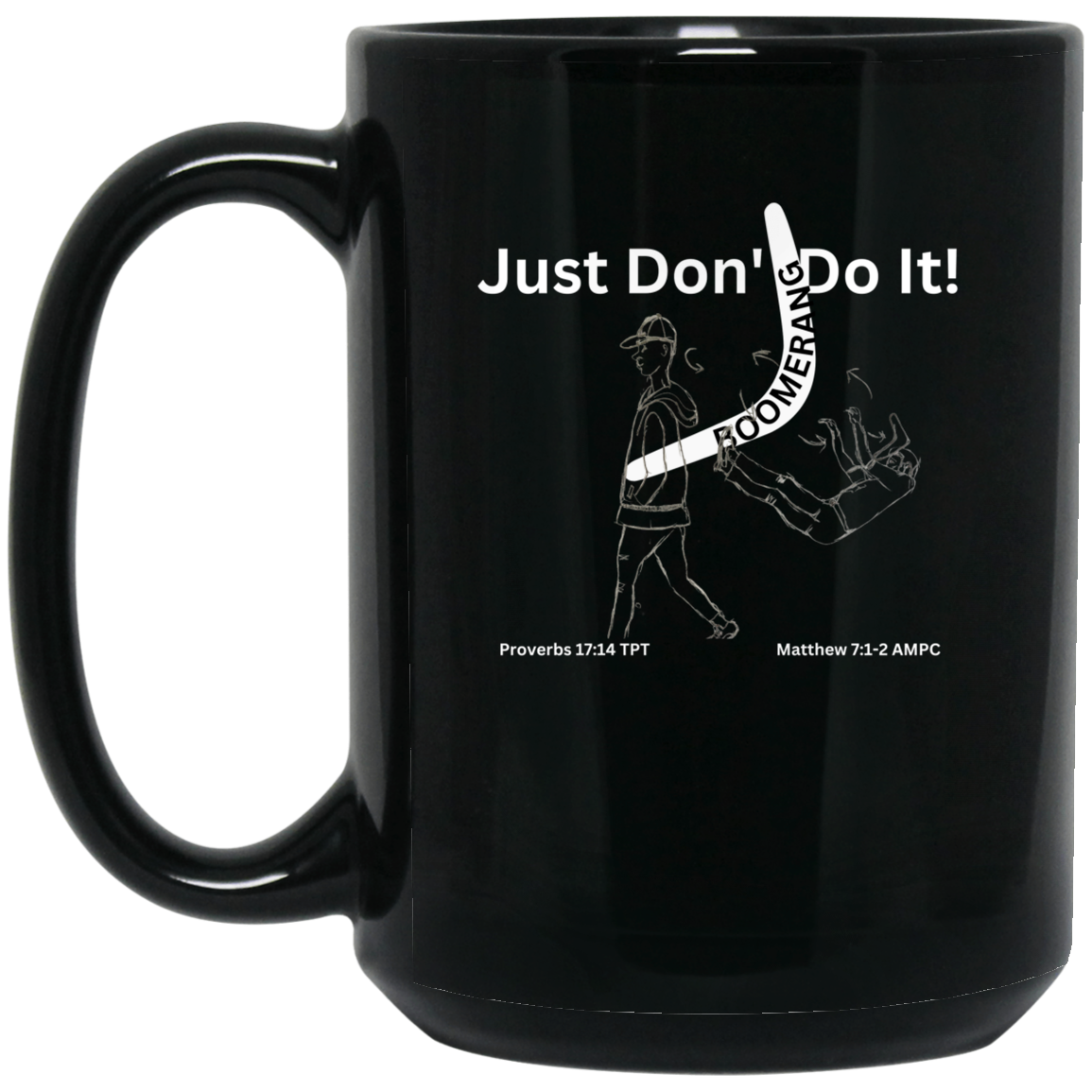 BOOMERANG 15 oz. Black Mug