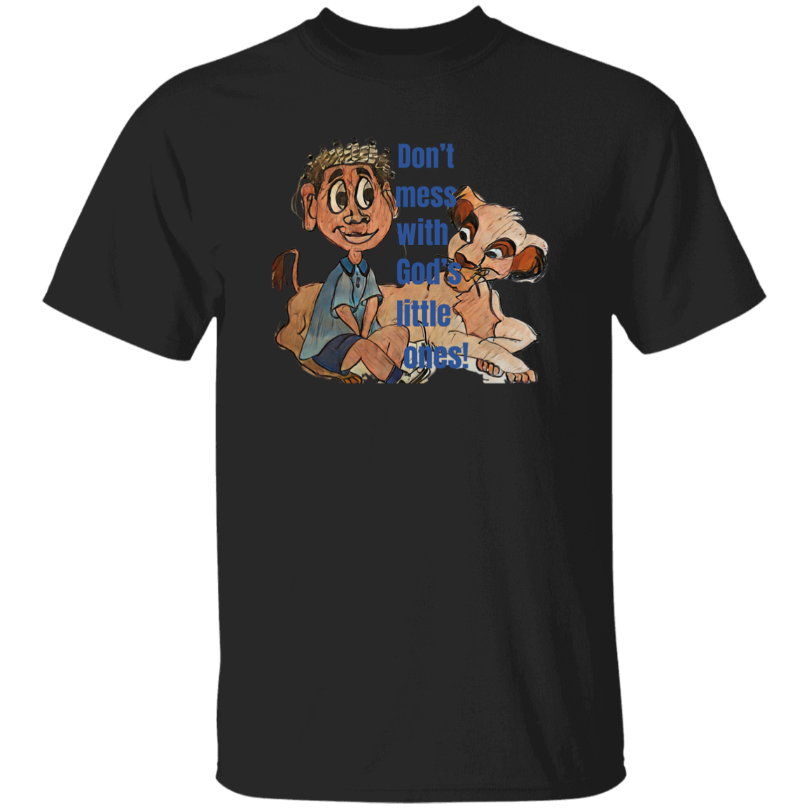 Don't mess with God's little ones Youth 5.3 oz 100% Cotton T-Shirt