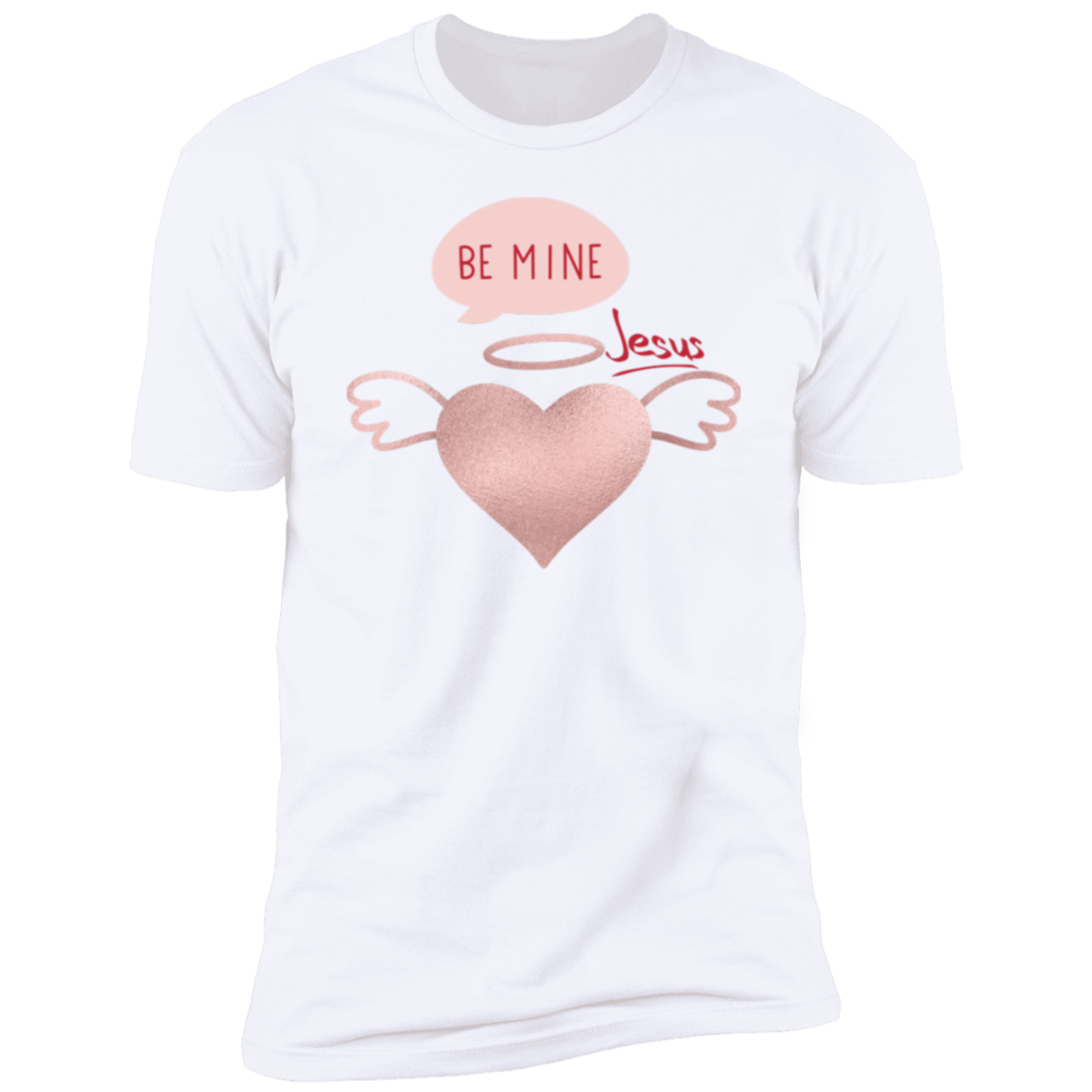 Next Level Women BE MINE JESUS Black & Pink White & Pink  Short Sleeve T-Shirt - Faith Apparel