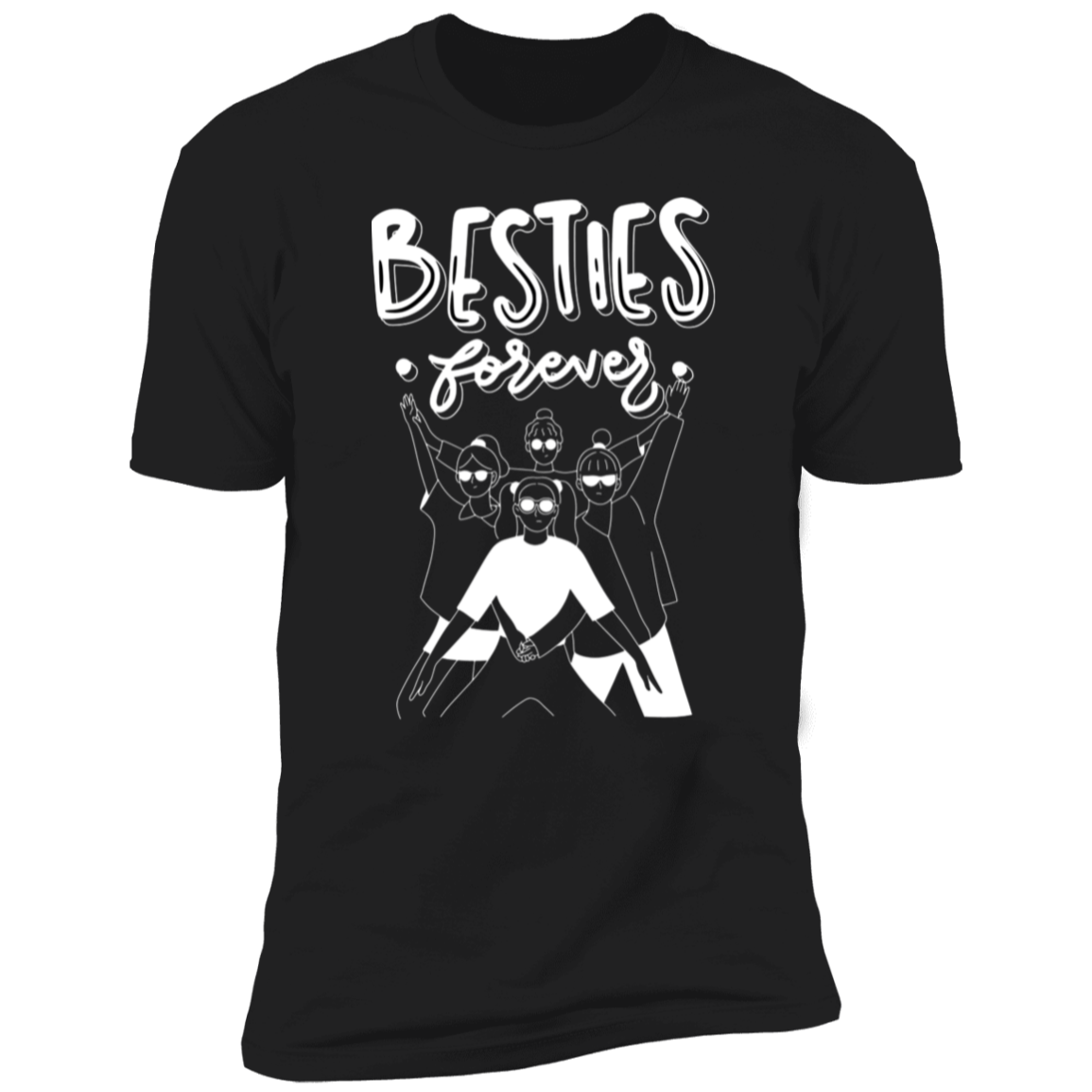 Women "BESTIES forever" Premium Fun Tee
