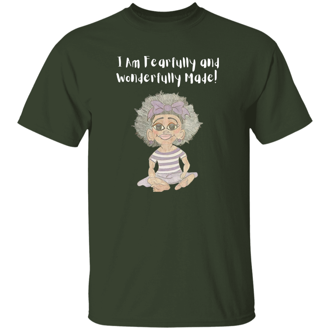 I am Fearfully & Wonderfully Made Youth 5.3 oz 100% Cotton T-Shirt