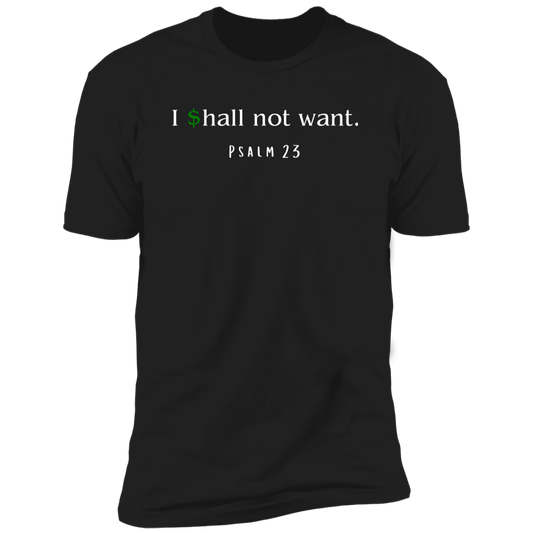 I shall not want Men & Women Short Sleeve Bible - Tees