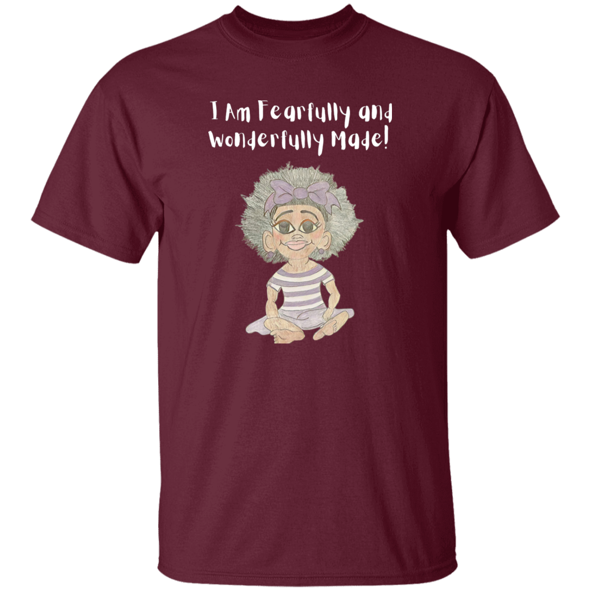 I am Fearfully & Wonderfully Made Youth 5.3 oz 100% Cotton T-Shirt