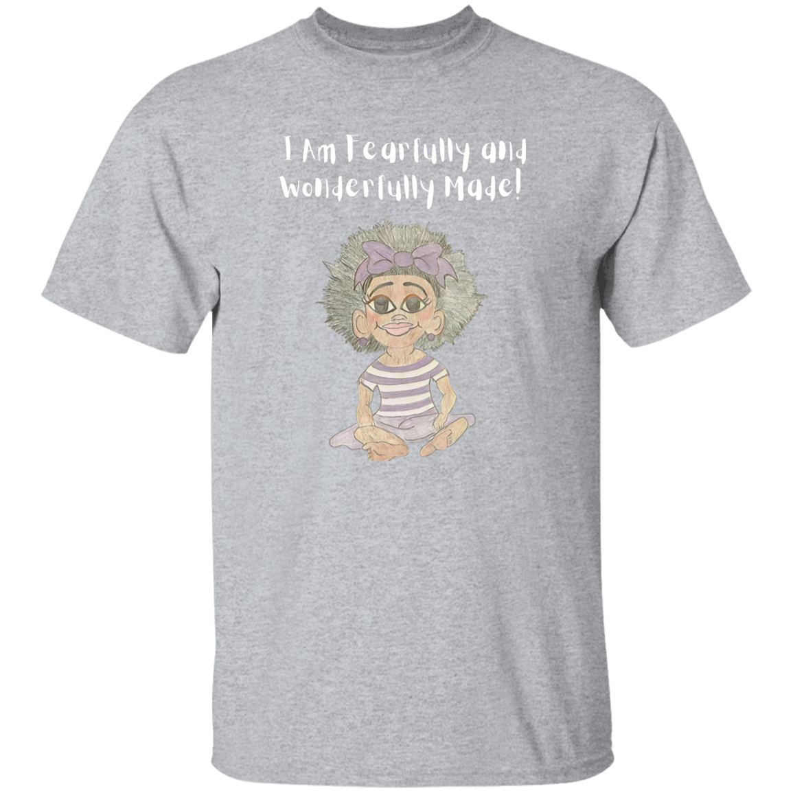 I am Fearfully & Wonderfully Made Youth 5.3 oz 100% Cotton T-Shirt