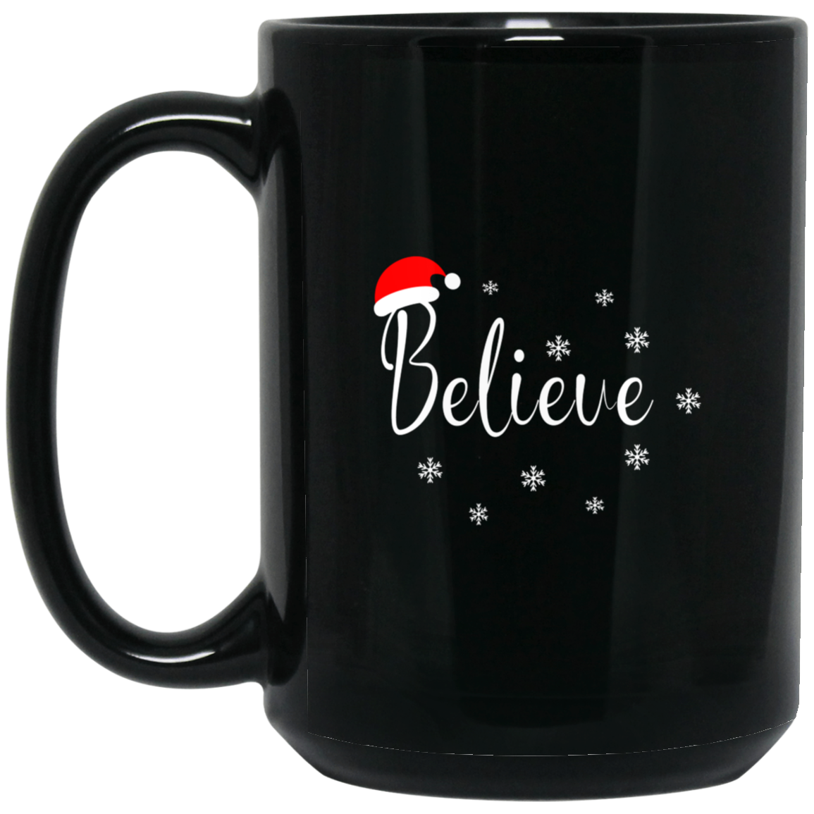 Believe 15oz Black Mug