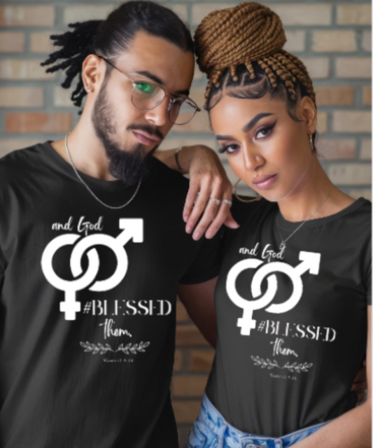 Men/Women Unisex "And God Blessed Them" Premium Short Sleeve T-Shirt