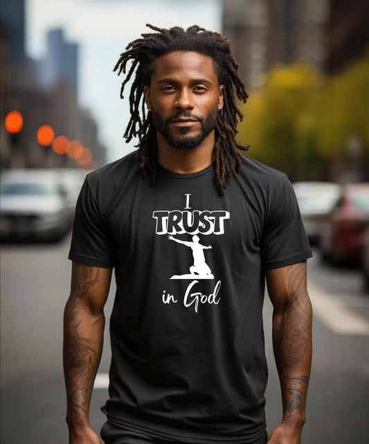 I TRUST IN GOD W/IMAGE Unisex Jersey Short-Sleeve T-Shirt