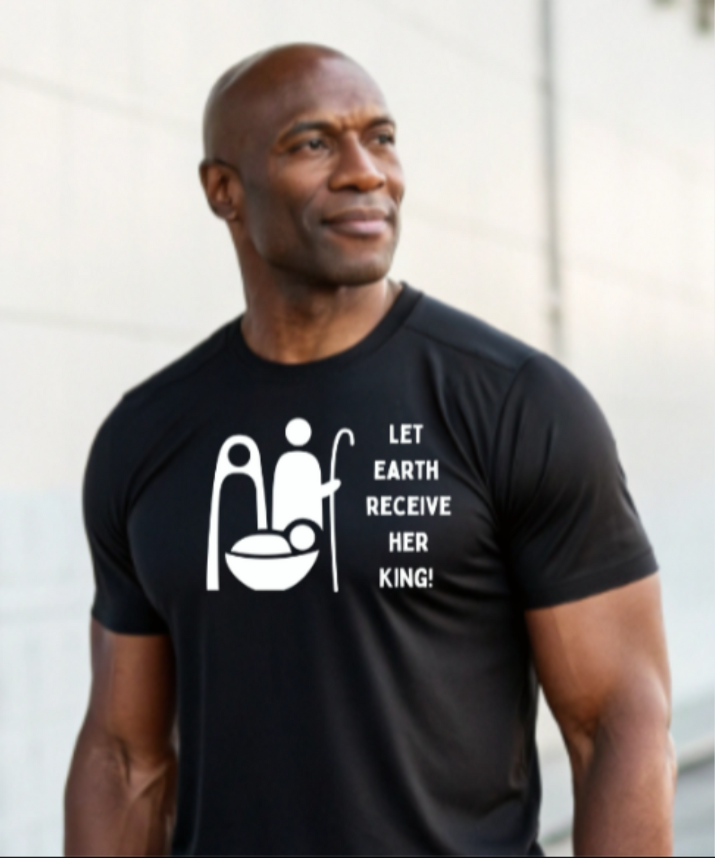 Men/Women Unsex "Let Earth Receive Her King" Premium Short Sleeve Christmas T-Shirt