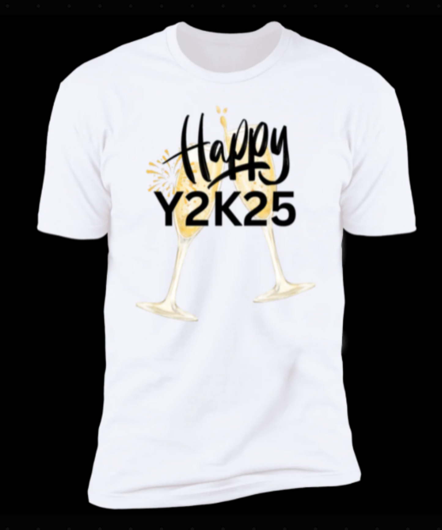 Men/Women Unisex "Happy Y2K25" Premium Short Sleeve T-Shirt