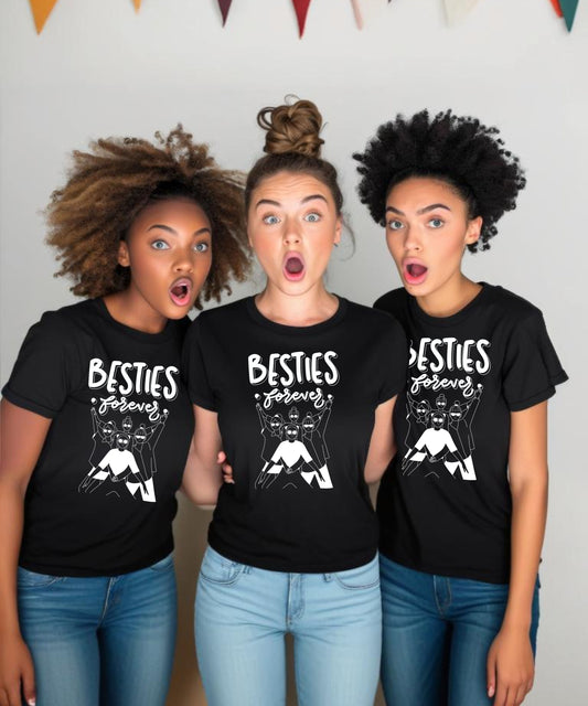 Women "BESTIES forever" Premium Fun Tee