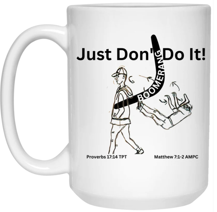 BOOMERANG 15 oz. Black Mug