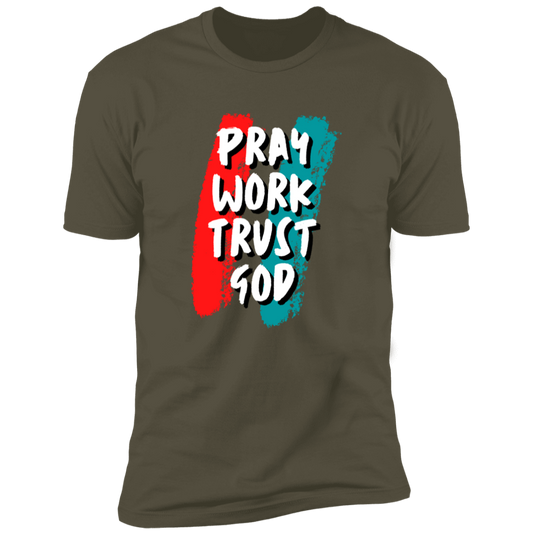 Pray Work Trust God Short Sleeve Bible - Tees Faith Apparel